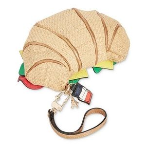 NWOT Betsey Johnson Croissant Wristlet Bag